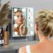 FTOYIN Lighted Vanity Mirror with Wireless Charge - Hollywood Style with 9 Dimmable LED Bulbs and 3 Color Modes, 5X Magnification - Buy Online on GoSupps.com