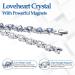 Jecanori Lymphatic Drainage Magnetic Bracelet for Women - Titanium Steel Magnetic Wristband with Heart-Shaped Cubic Zirconia - Blue - Buy Online on GoSupps.com