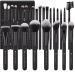 DUcare Professional Makeup Brushes Set 27Pcs Makeup Brush Set Premium Synthetic Kabuki Foundation Blending Face Powder Blush Concealers Eye Shadows Brushes black