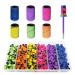 Sanding Bands for Nail Drill, Nail Drill Bits CORFULRA 300pcs 6 Colors Coarse Fine Nail Sander Set #80#100#120#150#180#240 Grits Sanding Bands, Rainbow Mandrel Nail Drill Bit for Acrylic Nails. Blue-purple-red-yellow-orange-green