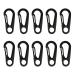 Swatom Mini Alloy Carabiner Clip Tiny Spring Snap Hook Carabiners for Backpack Keychains Accessories Black 10P