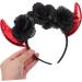 CRILSTYLEO Rose Headband Demon Hairband Demon Horns Headband Devil Ears Headband Demon Headpiece Devil Costume Halloween Party Favor Devil Headpiece Devil Hairband Bright Leather Fabric - Buy Online on GoSupps.com