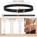 XZQTIVE 2 Pack Women Plus Size Leather Belts - Black Cowhide Waist Belt for Jeans Pants Dress - X-Large (42-47) - Solid Pin Buckle - Buy Online on GoSupps.com