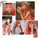 ColorfulPanda Long Orange Wavy Hair Wig - Perfect for Anime Cosplay and Halloween Parties | Synthetic Women's Wig in Ginger Color - Buy Online on GoSupps.com