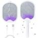 Oziral 2 in 1 electrical fly gossip Electric fly catcher Insect destroyers mosquito and fly destroyer trap 3000V USB re-charged for at home indoors and outdoors garden at home