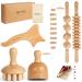 Bictive Professional Maderotherapy set with 6 pieces.Lymphatic drainage device anti -cellulite massager massage roller wood anti -cellulite devices massage cellulite scooter maderotherapy wood