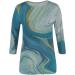 oelaio Womens 3/4 Sleeve Tops Trendy Casual Summer Cute Print Round Neck T Shirts Fashion 2023 Loose Blouses Plus Size Tunics Sky Blue Medium - Buy Online on GoSupps.com