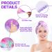 3 Pack Rapid Drying Microfiber Hair Towel Wrap Set - Hair Wraps for Women - Ideal for Curly and Wet Hair - Unicorn Design - Buy Online on GoSupps.com