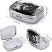 Stylish African Lion Pill Box | Black & White 2 Compartment Organizer | Portable Medicine Case for Pocket or Purse - Buy Online on GoSupps.com