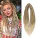 FANWYFYU Straight Double Ended Dreadlock Extensions 24 Inch DE Dreads Full Set Synthetic Hippie Style Dreads 10 Strands Handmade Braid In Dreadlock Extensions (straight 27/613) DE- 24 Inch straight(10 Strands) 27/613
