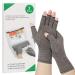 2-Pair Arthritis Compression Gloves for Alleviate Rheumatoid Osteoarthritis Carpal Tunnel Raynauds Disease Ease Muscle Tensi on Fingerless Breathable & Moisture Women and Men (Grey Medium) Grey M