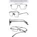 Shop Lanomi Pilot Reading Glasses - Progressive Multifocal Blue Light Filter Metal Frame Black 4.0x | Ideal for Men - Buy Online on GoSupps.com