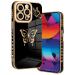 Bitobe protective cover for iPhone 15 Pro cute butterfly design for women girls men men luxurious coated edge protection full camera protection 15.5 cm black iPhone 15 pro black