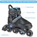 KAQINU Adjustable Inline Skates | Full Illuminating Wheels | Outdoor Roller Blades for Kids and Adults | D-Blue | L-Youth (4Y-7Y) - Buy Online on GoSupps.com