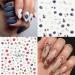 12 Sheets Flower Nail Stickers - Spring Floral Nail Decals & 3D Self-Adhesive Art Supplies for DIY Nail Decorations - Buy Online on GoSupps.com