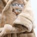 Soft Plush Hooded Bathrobe for Baby Boys & Girls | Unisex 0-24 Months | Fleece Animal Face Bathrobe for Toddlers & Newborns | Brown Dog Design - Buy Online on GoSupps.com