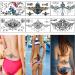 Sexy Chest Lower Back Tattoos Temporary Tattoo Paper for Women Waterproof Fake Tatoo Stickers (6 Sheets)
