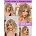 Wokestar Ash Blonde Bob Curly Wig with Fringe - 12 inch Short Synthetic Wavy Wig for Women - Buy Online on GoSupps.com