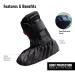 Walking Boot Weather Resistant Protector | Washable Waterproof Cover for Orthopedic Walker Boots - Medium Black - Buy Online on GoSupps.com