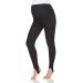 FUTURO FASHION Women's Maternity Fleece Lined Leggings Stirrup Comfortable Pregnancy Winter Cotton Leggings Over Bump Belly Support Stretchy Adjustable High Waisted Pants 8-22 UK 20-22 Black