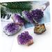 PRETYZOOM Purple Ornament 2pcs Amethyst Cluster Chips Rock Amethyst Gravel Geode Natural Crystal Adornment Irregular Fluorite - Buy Online on GoSupps.com