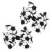 HipGirl 2ct 3 Soccer Ribbon Hair Clips for Girls.Soccer Bows for Girls Hair Barrettes for Women  Hair Clips Hair Accessories for Girls Soccer Gifts for Girls Soccer Team Soccer Mom-Black & White Bows Soccer Black and Wh...