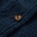 Hanxiulin Women's Oversized Plush Jacket | Warm Lined Fleece Cardigan | Breathable Light Outdoor Winter Coat | Dark Blue Trench Coat - Buy Online on GoSupps.com