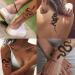 Tazimi Snake Temporary Tattoos - 6 Sheets Black Snake Tattoos for Men and Women, Body Art Decorations and Fake Stickers - Buy Online on GoSupps.com