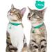 Taglory Reflective Cat Collar with Safety Clasp & Bell - Adjustable 2-Pack (19-32cm) - Turquoise - Buy Online on GoSupps.com