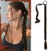 Sofeiyan Long Braid Ponytail Extension with Hair Tie Straight Sleek Wrap Around Hair Extensions Braid Pony Tail Fluffy Natural Soft Synthetic Hairpieces for Women Daily Wear 30 inch-Black Mixed Brown 30 Inch (Pack of 1) Black Mixed Brown