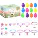 Kirdume Easter Eggs Prefilled With Bracelets - Prefilled Bright Easter Eggs with Bracelets - Easter Basket Stuffers Easter Party Favours for Girls Kids Children Boys Sh-08 - Buy Online on GoSupps.com