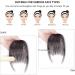 2 pieces of bangs wig clip natural fake bangs fake bangs real hair hair bangs female hair accessories brown-black + light brown with 1 comb - Buy Online on GoSupps.com