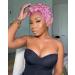 Pink Afro Pixie Cut Curly Wig for Women - Fluffy & Cute Synthetic Wigs with Bangs - Buy Online on GoSupps.com