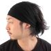 CHARM Headband Men Bandana Women - Headscarf Men Hair Band Men Headband Women Pirate Hairband Men Sport M Black
