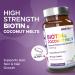 Biotin & Coconut Melts 10 000 g of Biotin 5mg Coconut Oil Hair Growth Supplement 90 Vegan Tablet Melts Hair Skin & Nails Vitamins for Men & Women - Buy Online on GoSupps.com