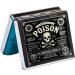 Cute Portable Metal Pill Organizer - 8 Compartment Travel Case | Elegant Chrome Finish | Retro Poison Label Design - Buy Online on GoSupps.com
