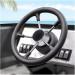Marinebaby 13-1/2 Inches Boat Steering Wheel ,5 Spoke Stainless Steel Wheel with Black Foam Grip and Knob