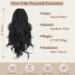 BARSDAR 14 Curly Wavy Claw Clip Ponytail Extension - Synthetic Black Hairpiece for Daily & Party Wear - Natural Black - Buy Online on GoSupps.com