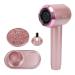 Portable Hair Dryer with Negative Ions Rechargeable Hair Dryer with Temperature Control for Home Travel Hot Cold Wind Overheat Protect (US Plug 100-240V)