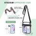 Clear Stadium Approved Crossbody Bag for Women & Men - Transparent PVC Messenger Handbag for Concerts & Events - Buy Online on GoSupps.com