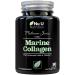 Marine Collagen with Hyaluronic Acid Vitamin C - 90 Hydrolyzed Capsules (not Tablets) - Premium High Strength Collagen Supplements for Women & Men - Type 1 Marine Collagen - Nu U Nutrition