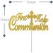 Tenhaisi Gold Glitter First Holy Communion Cake Topper Baptism/Christening/Confirmation/Baby Shower/Birthday/Communion Party Decoration - Buy Online on GoSupps.com