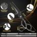 Purple Dragon Hairdressing Scissors Set 5.5 Inch Black Hair Cutting Scissors Set (Hair Scissors & Thinning Scissors) with 2 Combs Hair Beard Trimming Shaping Care for Men Women Family Barber - Buy Online on GoSupps.com