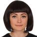 Short Bob Wigs for Women - 12 Inch Short Hair Wigs for Women - Ladies Wigs with Fringe Fancy Dress Wigs - Fancy Dress Accessories for Cosplay Costumes for Women or Womens Halloween Costume Accessories Brown