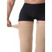 TOFLY Thigh High Compression Stockings - Firm Support 20-30 mmHg Gradient Compression - Silicone Band Footless Sleeves for Swelling, Varicose Veins, Edema - M 15-20mmHg Beige - Buy Online on GoSupps.com