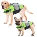 ALAGIRLS Dog Life Jacket Adjustable Pet Lifesaver Pet Life Vest Jackets with High Buoyancy Dog Floatation Life Vest for Water Safety at Beach Pool Boating Upgraded-Green L L(Chest Girth 53-72cm) Green