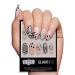 Beetlejuice Beetlejuice x Glamnetic Press On Nails - Sandworm | Semi-Transparent 3D Graphic Short Almond False Nails Reusable Stick On Fake Nails with Glue | Salon Quality | 15 Sizes - 30 Nail Kit
