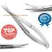 SANDBRSOS Cuticle Scissors Extra Fine Curved Professional Precise Pointed Tip Grooming kit for Eyebrow Eyelash Trim Nail and Dry Skin 12cm - Buy Online on GoSupps.com