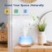 LONID 500ml Wood Grain Essential Oil Diffuser for Large Rooms - Aromatherapy Diffuser with Cool Mist - Yellow Wood Grain (Includes Oil) - Buy Online on GoSupps.com