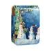 Lipstick Case Leather Lip Gloss Lipstick Organizer with Mirror Mini Lipstick Holder Bag Christmas Tree Snowmen N055v5vpeq